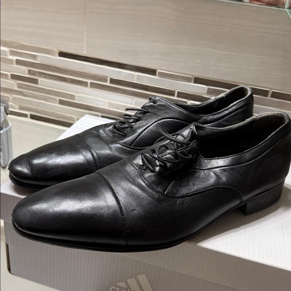 Giovanni Conti Classic Dress Shoes Men's Black vintage size 40